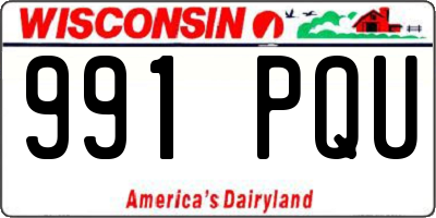 WI license plate 991PQU