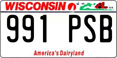 WI license plate 991PSB