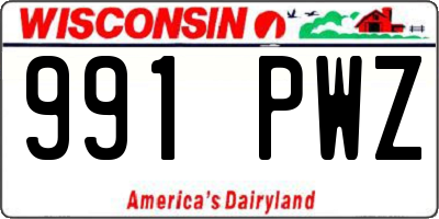 WI license plate 991PWZ