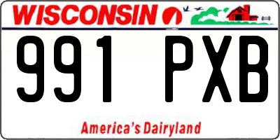 WI license plate 991PXB