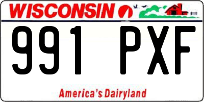 WI license plate 991PXF