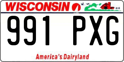 WI license plate 991PXG