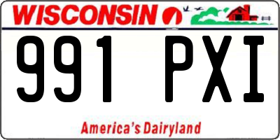 WI license plate 991PXI