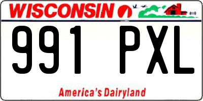WI license plate 991PXL