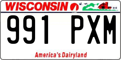 WI license plate 991PXM