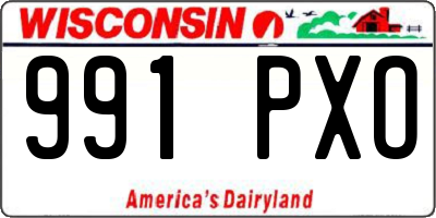 WI license plate 991PXO