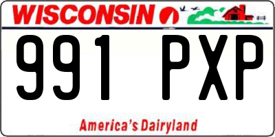 WI license plate 991PXP