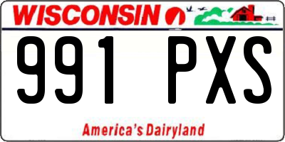 WI license plate 991PXS