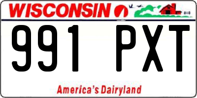 WI license plate 991PXT