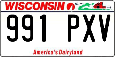 WI license plate 991PXV