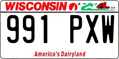 WI license plate 991PXW