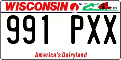 WI license plate 991PXX