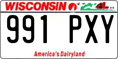 WI license plate 991PXY