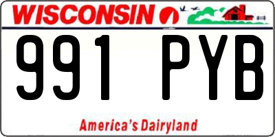 WI license plate 991PYB