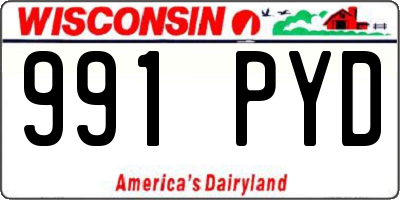 WI license plate 991PYD