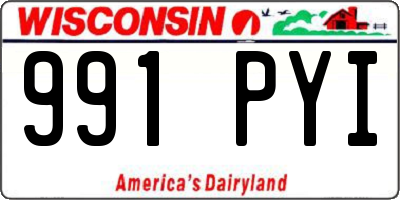 WI license plate 991PYI
