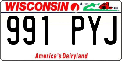 WI license plate 991PYJ