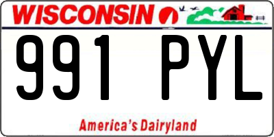 WI license plate 991PYL