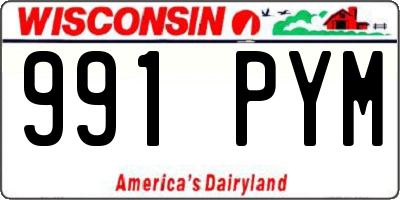 WI license plate 991PYM