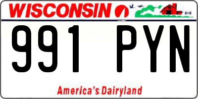 WI license plate 991PYN