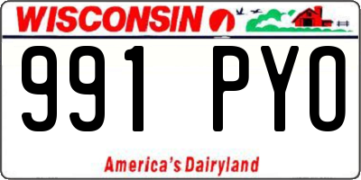 WI license plate 991PYO