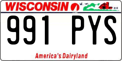 WI license plate 991PYS