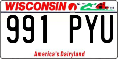 WI license plate 991PYU