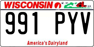WI license plate 991PYV