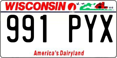 WI license plate 991PYX