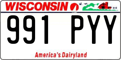 WI license plate 991PYY