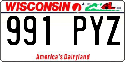 WI license plate 991PYZ