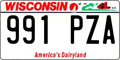 WI license plate 991PZA