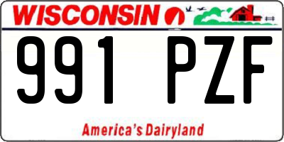 WI license plate 991PZF