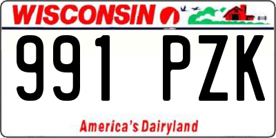 WI license plate 991PZK