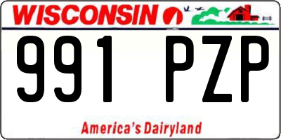WI license plate 991PZP