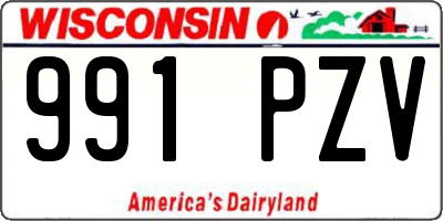 WI license plate 991PZV