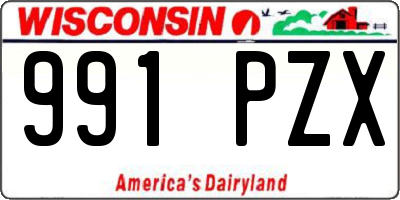 WI license plate 991PZX