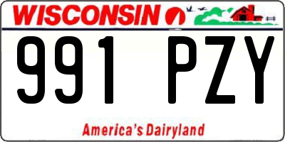 WI license plate 991PZY