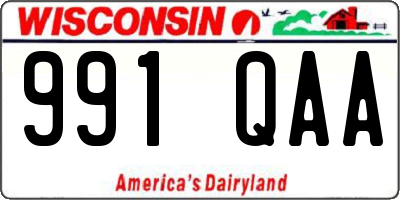 WI license plate 991QAA