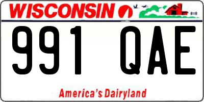 WI license plate 991QAE