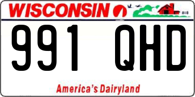 WI license plate 991QHD