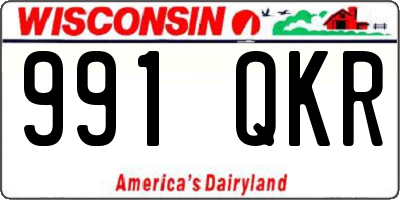 WI license plate 991QKR