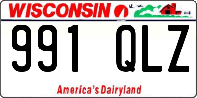 WI license plate 991QLZ