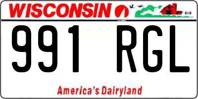 WI license plate 991RGL