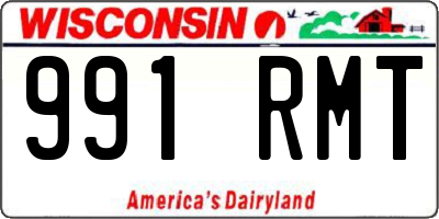 WI license plate 991RMT