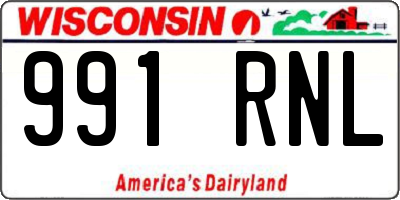 WI license plate 991RNL