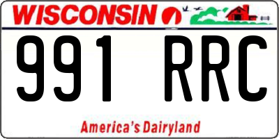 WI license plate 991RRC