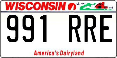 WI license plate 991RRE