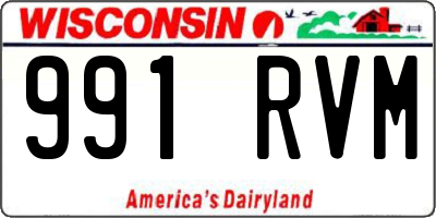 WI license plate 991RVM