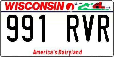 WI license plate 991RVR